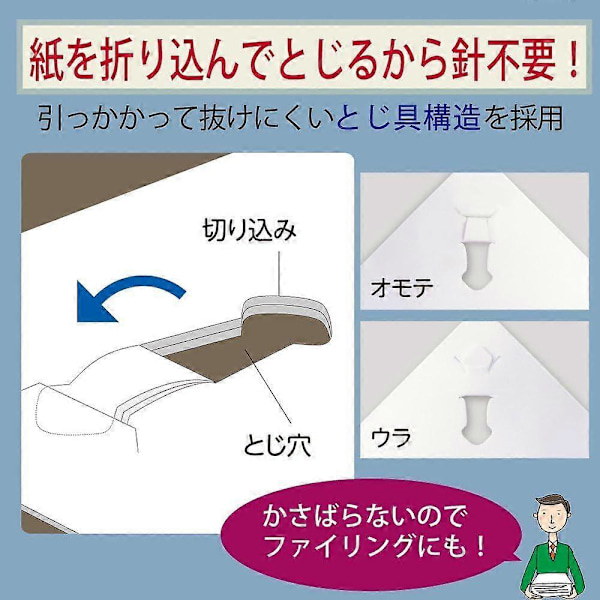 Häftklammerfri Häftapparat, 10 Ark 64gsm Kopieringspapper, Vit, Importerad från Japan (Grön) (LGL)