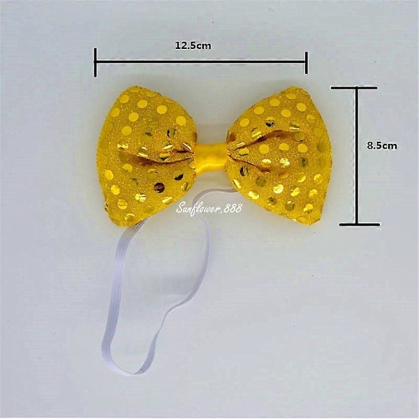 10 st Blinkande Ljus Paljett Fluga Slips LED Gåva Fest Lysande Halsaccessoar Cosplay Rekvisita Bröllop Födelsedag Karneval LGL bow red