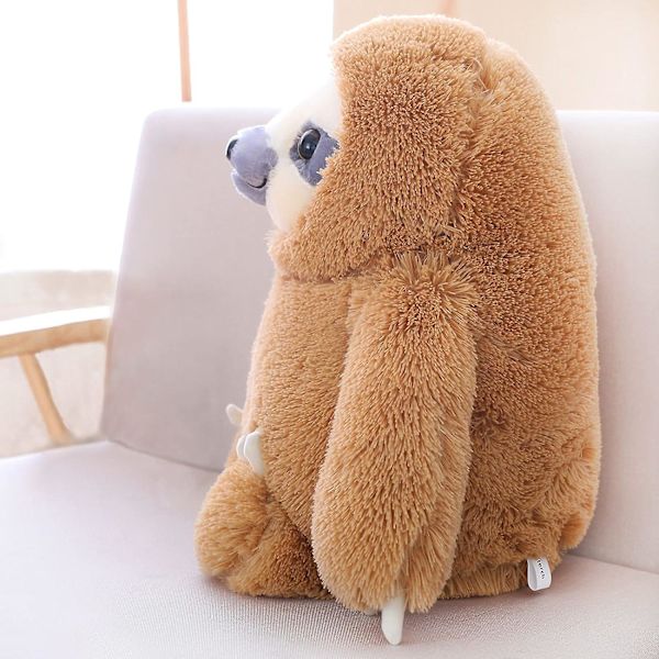 Kæmpe blød dovendyr bamse, stor plys dovendyr bamse baby dukke børn fødselsdagsgaver, blød plys dovendyr legetøj (brun, 20 tommer)