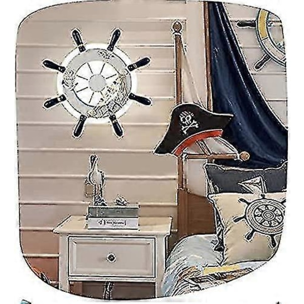 Nautisk Marin Roder Taklampa Vägglampa Pirat Sjöman Marin Fartyg Justerbar Krigsfartyg Ratt Växel Lampa Led Fiskenät Hamparep Dec LGL