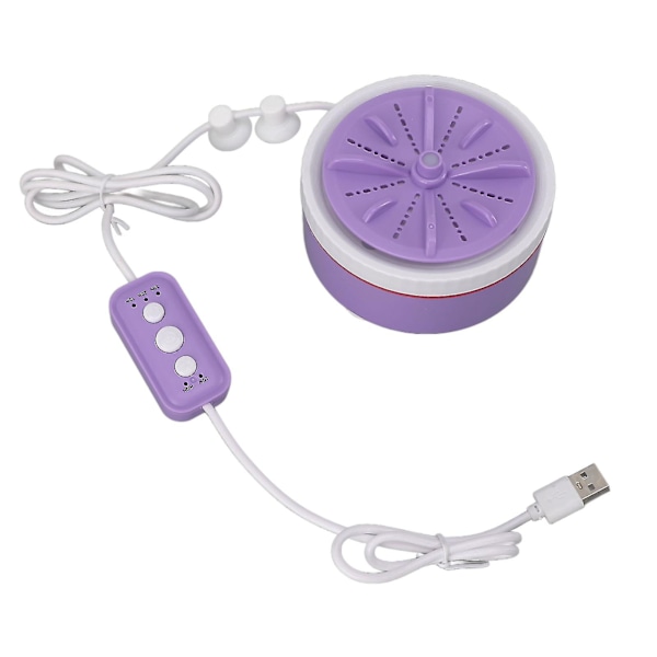 Mini Turbo -pesukone, ajastimella säädettävä, monitoiminen, USB-käyttöinen, kannettava minipesukone pienille vaatteille, hedelmien ja astioiden pesuun [L] Purple