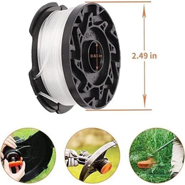 Pakke med 6 A6481 A6485 spoler for Black & Decker gresstrimmere (6 stk) (LGL)