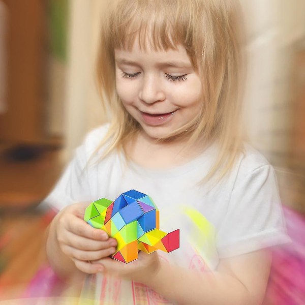 24/36/48/60/72 Magic Lineal Snake Twist Cube Stress Pædagogisk legetøj Børnegaver Magic Puzzle Folde Pædagogisk legetøj[GL] 72 Segments
