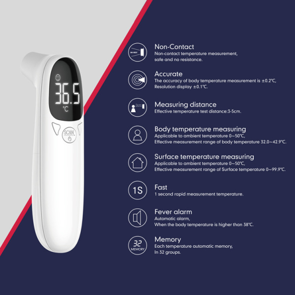 Digitalt pann- og øretermometer[GL]