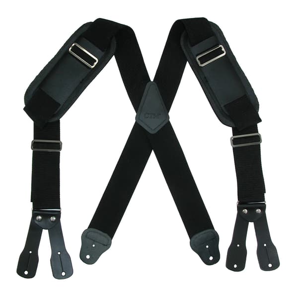 CTM Elastiske Arbeidsseler med Knapper (Herre Stor & Høy) (LGL) Black one size