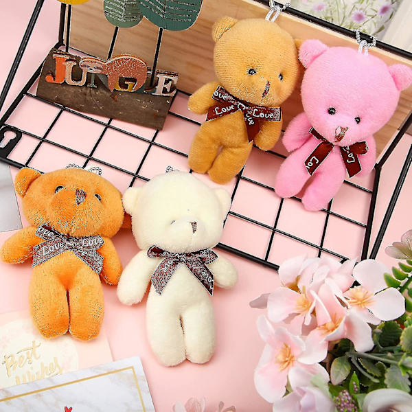 20 kappaletta mini-teddykarhu lelu 4,7 tuumaa täytettyjä eläimiä, 10 väriä