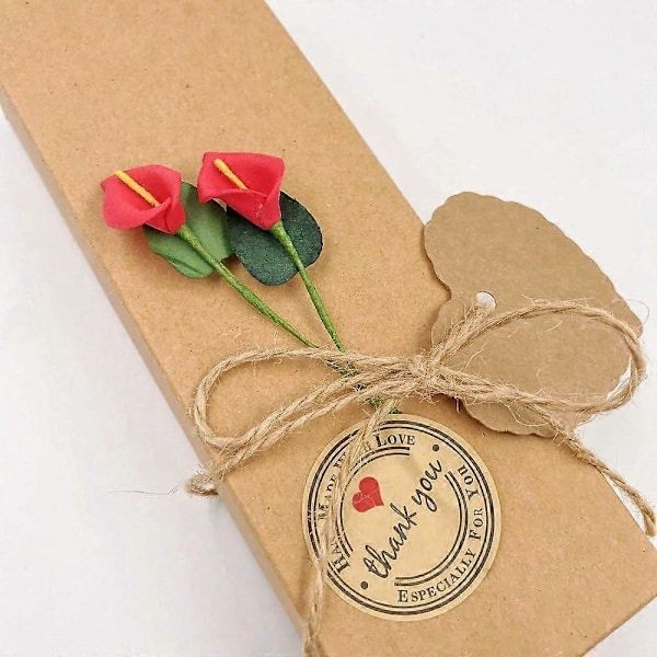 144 x Små Røde Calla Lilje Kunstige Skum Blomster til Håndværk Gaveæske Kortfremstilling DIY Bryllup Fødselsdagsfest Dekoration (LGL)