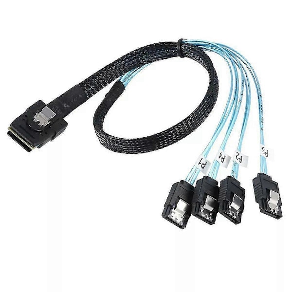 Mini SAS 36P SFF 8087 - 4x SATA 7pin Splitterikaapeli Kiintolevyn Datakaapeli LGL