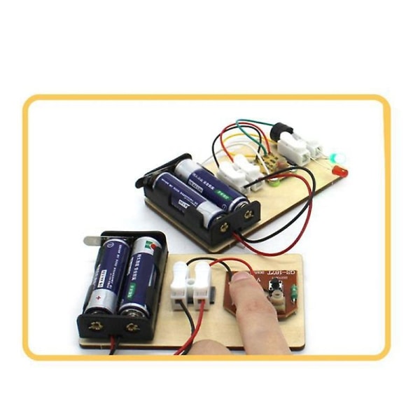 STEM-sett, lær morsekode, bygg en telegrafmaskin, elektrisk kretseksperiment, elektrisitetssett (ingen batteri) As shown