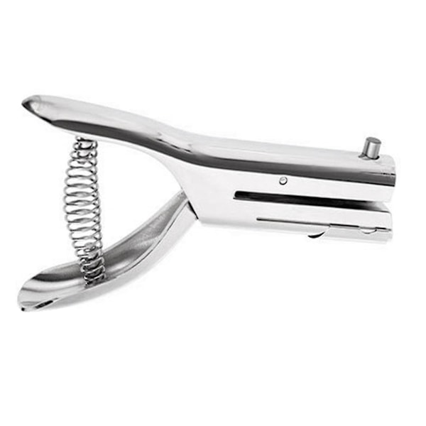 Hålslag 1/8 tum, Kraftigt Hålslag, Papperskort Portabel Handhållen Lång, 5 cm Räckvidd Djup (3 mm) LGL Silver