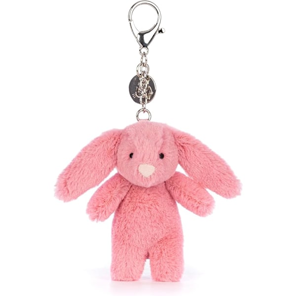 Jellycat Bashful Pink Bunny Laukkuamuletti, 9 cm, Pehmopupu ja Avaimenperä, Loistava Lahjaidea (Vaaleanpunainen Pupu) (LGL)