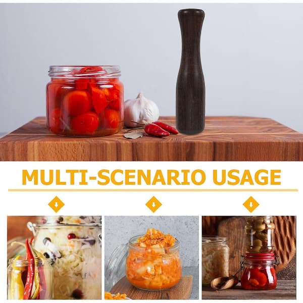 Fermenteringsstamper Træ Sauerkraut Støder Multifunktionel Køkken Gadget Til Syltede Grøntsager Kreative Træstøder (LGL) Light Brown 17.00X4.20X4.20CM