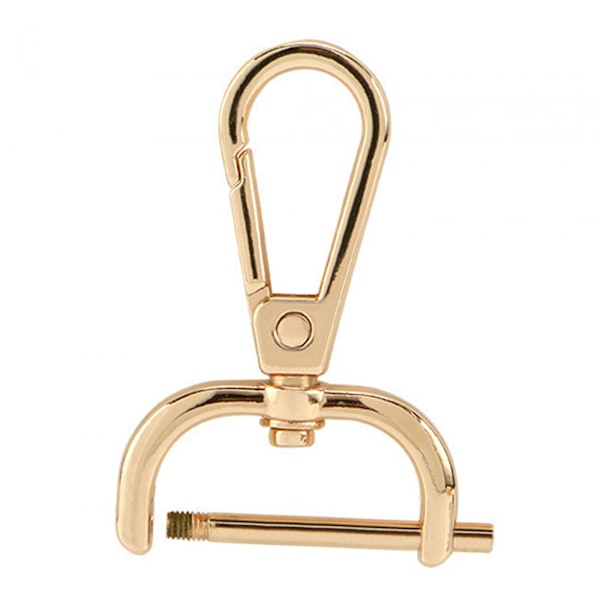 Drejelige karabinhager Udskiftning DIY Håndværk Trigger Clips Drejelige hummerlåse 25mm Guld (LGL)