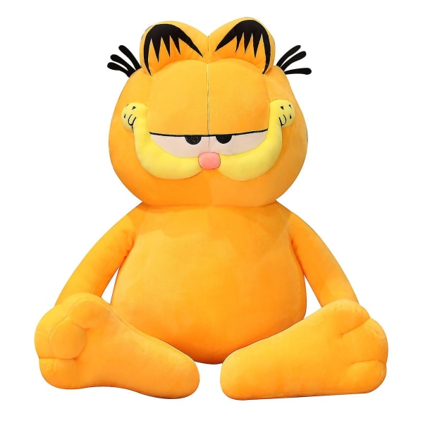 Søt Garfield Cat Toy Plysjdukke, plysjpute for gutter og jenter, gul katt tegneseriefigur (15,74 tommer)