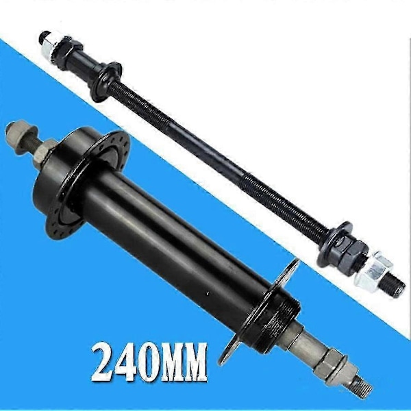 Förlängd 240mm Mountainbike Snöcykel Fatbike Bakaxel Ombyggd Solid Axel Bakaxel Cykeltillbehör LGL Black