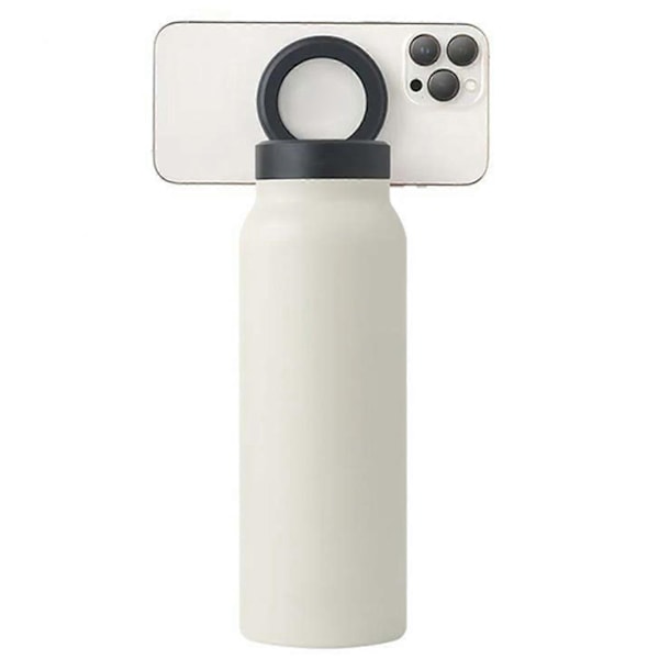 Magnetisk Telefonholder Isolert Kopp Rustfritt Stål Vannflaske Bursdags Julegave LGL White