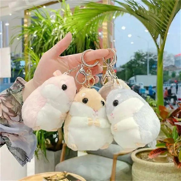 Hamsterin Avaimenperä Monitoiminen 8 Väriä Söpö Hamsteri Pehmolelu Avaimenperälahja Trendikkäälle Hamsteri Pehmolelulle Kompakti Koko LGL