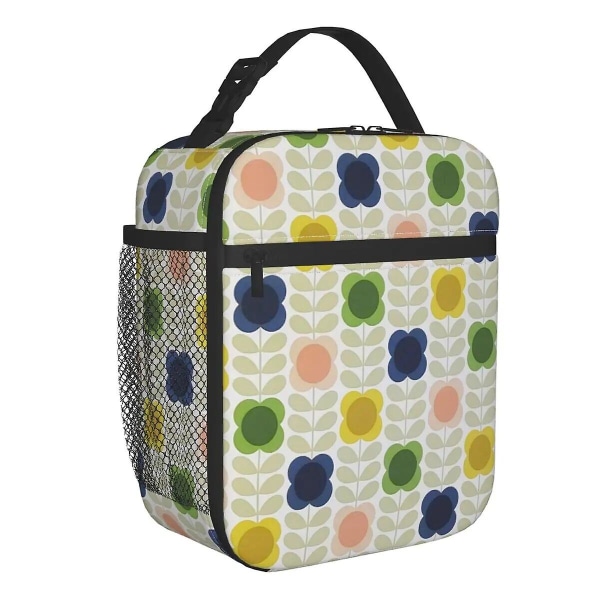 Orla Kiely Multi Stem Flowers Isolerte Lunsjposer Skole Skandinavisk Stil Vanntett Termisk Kjøler Bento Box Kvinner Barn