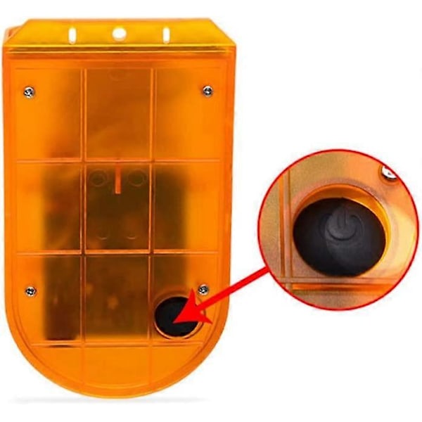 Solar Strobe Advarsels LED Blinkende Byggeplads Sikkerheds Vejlys Alarm Barrikade Trafik Køretøj Signal Fyr Lampe, IP65 (Gul) (LGL)