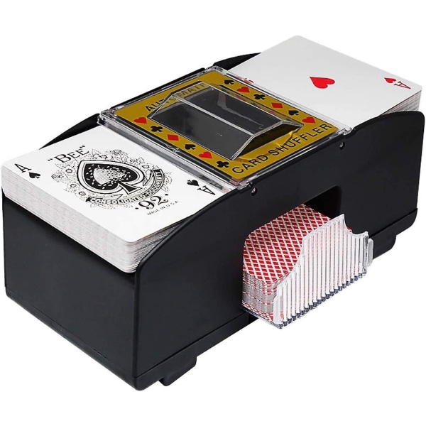 Automatisk kortshuffler för poker, 2 kortlekar, batteridriven