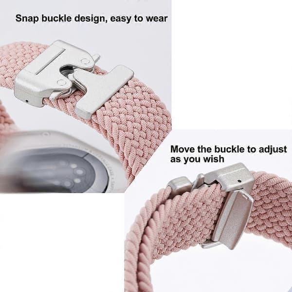 Snap Button Nylon Flätat Klockarmband (LGL) Colorful Blue 22mm