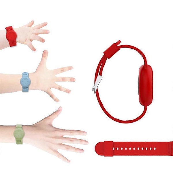 Apple AirTag -paikantimelle pehmeä suojakuori lasten rannekello silikoniranneke kellonumeroilla LGL Multicolor Style C