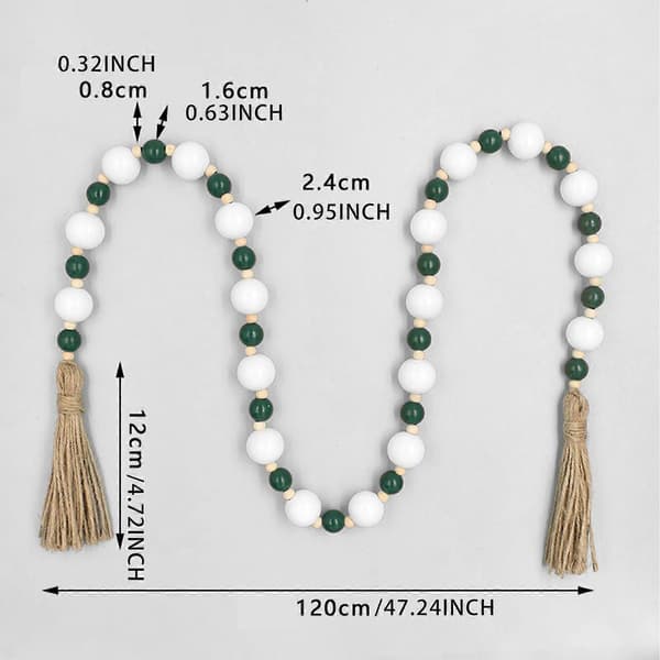 Treperlekrans Boho Dekor 1,2 m Julekrans for Peishylle Bursdag Vase (LGL)