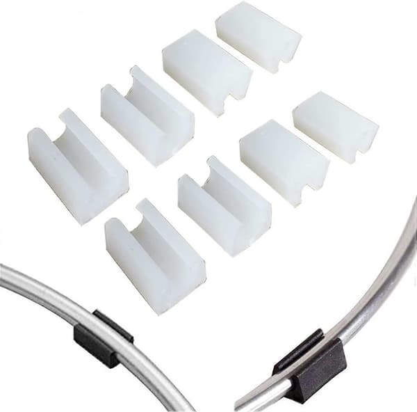 32 st Stolsbensglid Rörändskydd Buffertlock Stopp Möbelgolvskydd U-formade Plaststolsben (14mm, Vit) (LGL)