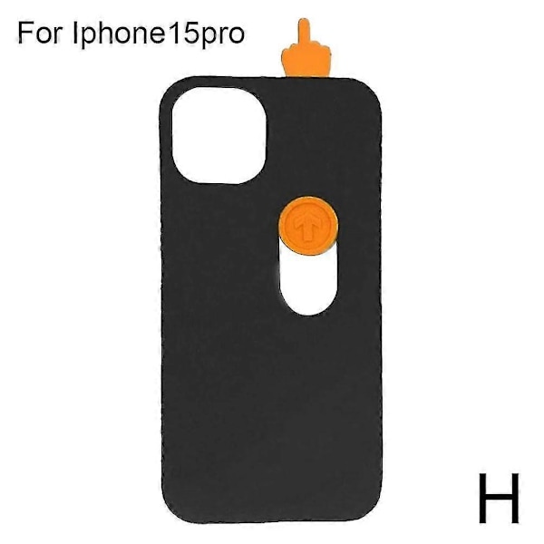Skal med skjutbart fingergrepp för 15 LGL Black For Iphone15pro