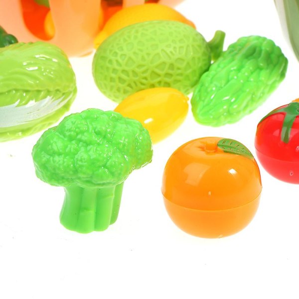 Mini-handlekurv Lat som leker Supermarked-handlekurv+10 frukt[GL] Orange 1 pc