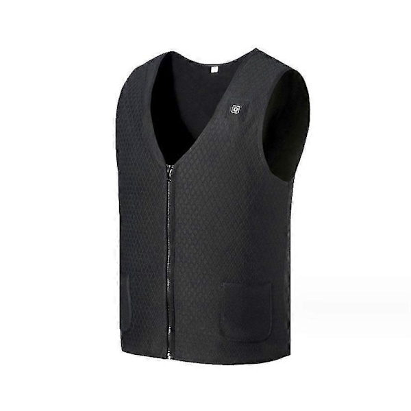 Laddningsväst Värme Lammfleece Väst Herr Varm Jacka LGL Black XL
