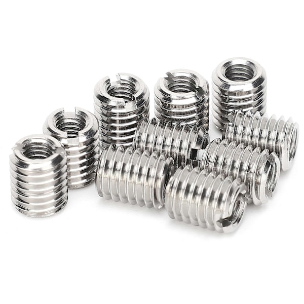 10 kpl Insert Nut Vähentävä Korjaus M6x1.0 Naaras ja M10x1.5 Uros Kierrejatkotyökalu (LGL)