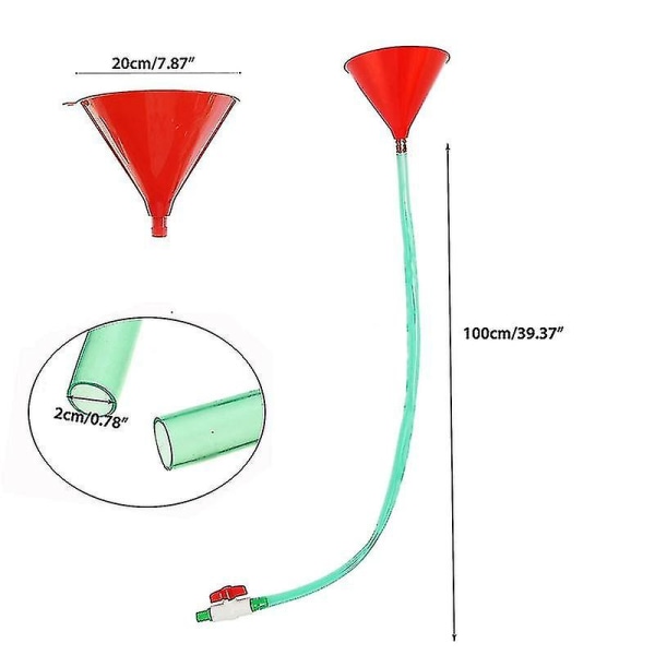 Plastfyllings trakt Øltrakt Vinvæske Rør Rør Plastventil Slange For Bursdag Ølfestival  (LGL)