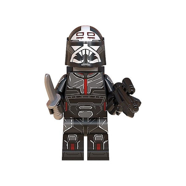 8 stk. Byggeklosser Minifigur Clone AhsokaTroopers Mini Lekefigur WM6095 black