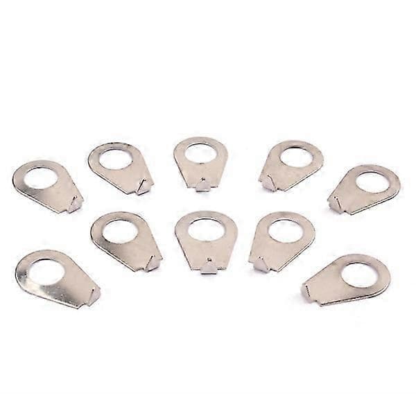 10 st Gitarr Bell Knob Bricka Pekplatta Stål Knob Pekare för Gibson-Style Knobs (Krom) (LGL)