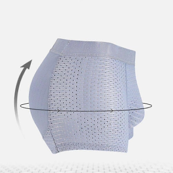 Herre Hip Butt Lifter Enhancer Truser Polstret Bokser Undertøy LGL XL Blue