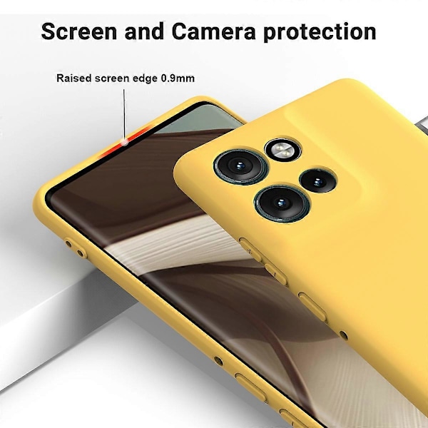 Motorola Edge 50 Neo 5G -kotelo, nestemäinen silikoni, naarmuuntumaton puhelinkuori käsiremmin kanssa, LGL Multicolor Style C