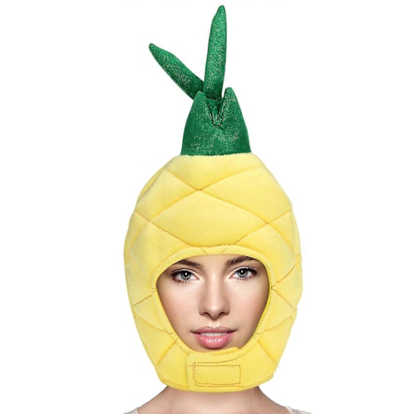 Sjov Ananas Hat Tropisk Stil Frugt Ananas Kasket Kostumefest Hovedbeklædning Foto Prop LGL