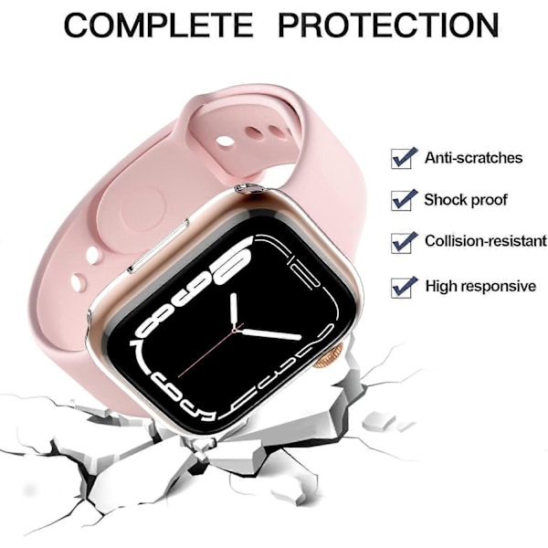 Transparent klokkeetui for Apple Watch Series 10 46mm, rask utløsing, TPU-deksel, smartklokkebeskyttelse