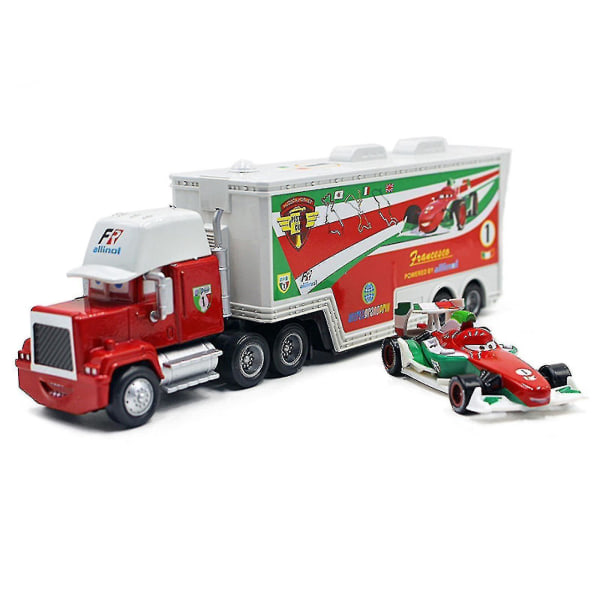 Lelusarja-elokuva The King Chick Hicks Mack Truck Uncle Diecast Vehicle Toys Set[GL] white