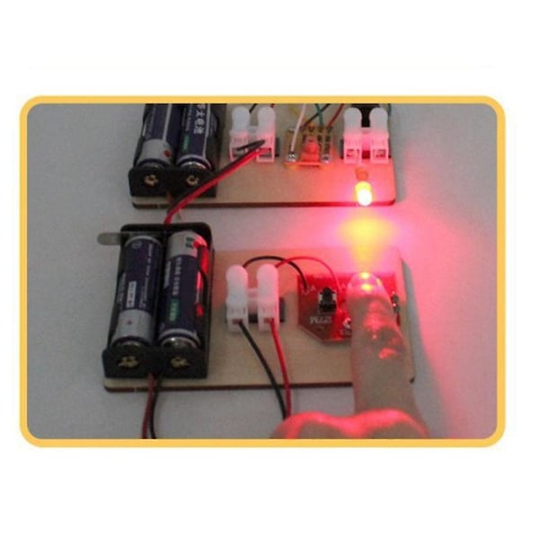 STEM-sett, lær morsekode, bygg en telegrafmaskin, elektrisk kretseksperiment, elektrisitetssett (uten batteri) As shown