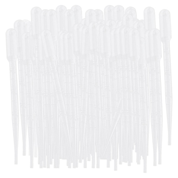 100 Stycken Engångspipetter Graderade Pipetter DIY Konstleksaker Interaktiva Leksaker Ögondroppare Överföringsdroppare för Hemanvändning Pojkar (LGL)