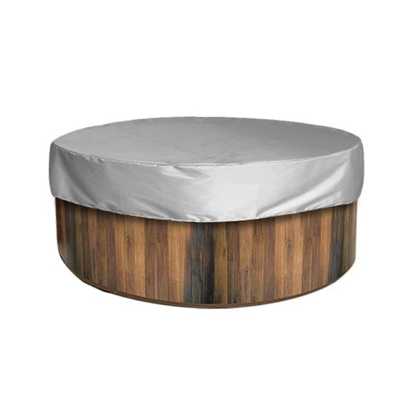 Badtunna Baldakin Badkar Skydd Vattentätt Utomhusskydd - Rund Anti-UV Spa Kåpa LGL Grey