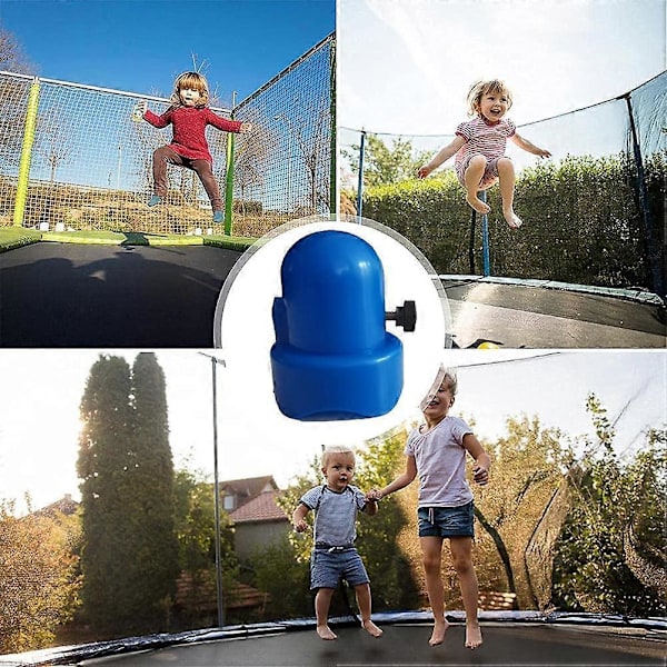 Trampolin Ändstycken - Blått Säkerhetsnät för Studsmatta Stolpe - Stolplock med Skruvar (6 st) (LGL)