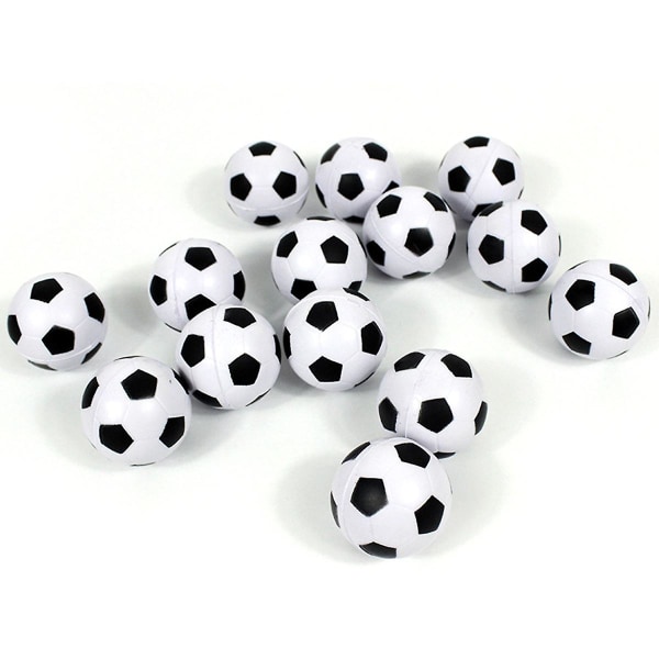 30-pack Mini Fotboll Stressboll Sport Stressboll Fest Liten Skum Fotboll För Barn Stress Reli[GL] BlackWhite