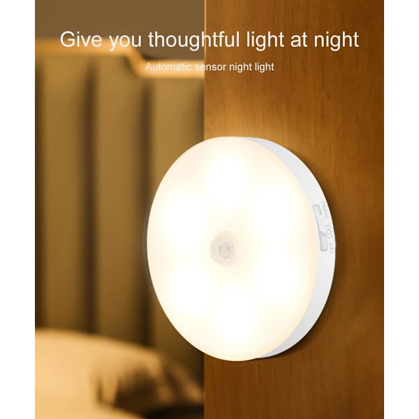 Oppladbar Smart Nattlampe med Bevegelsesdeteksjon for Nattbord, Garderobe og Gang (LGL)