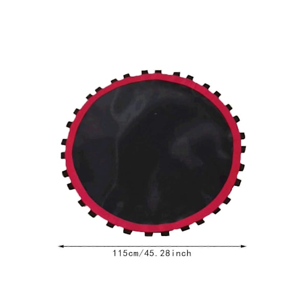 Trampoline Erstatningsmatte Hjemmedeler Rund Utendørs Trampoline Hoppeduk 61cm LGL Black 115cm