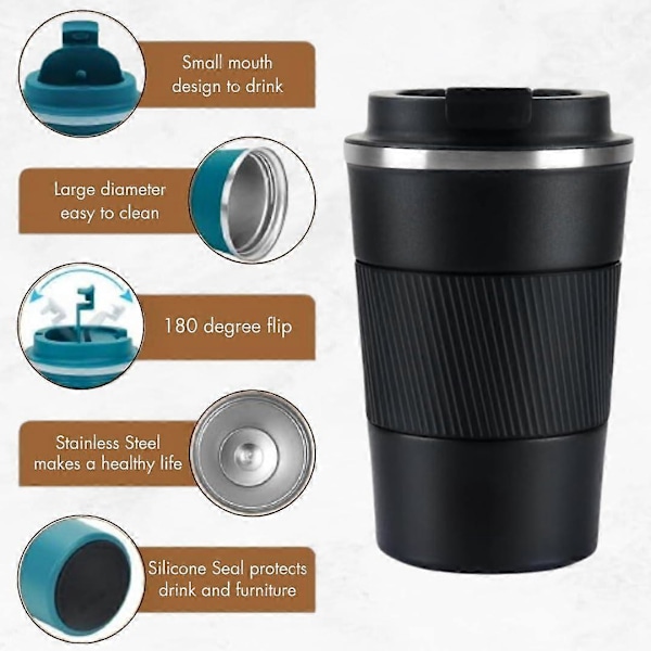 Resemugg i svart, 380 ml (LGL)