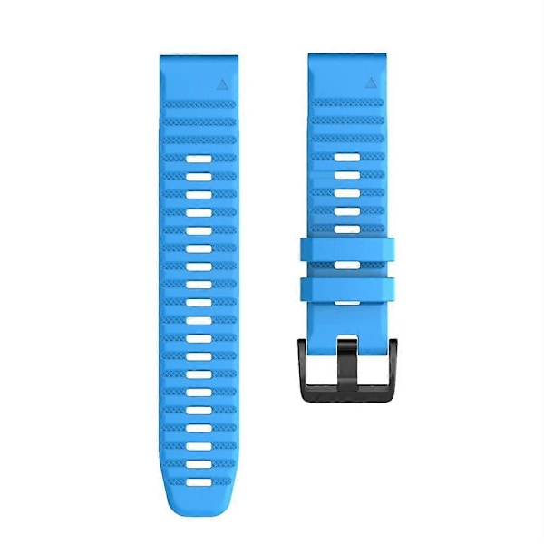 Til Garmin Fenix 6X 26mm Silikonerem LGL Sky Blue
