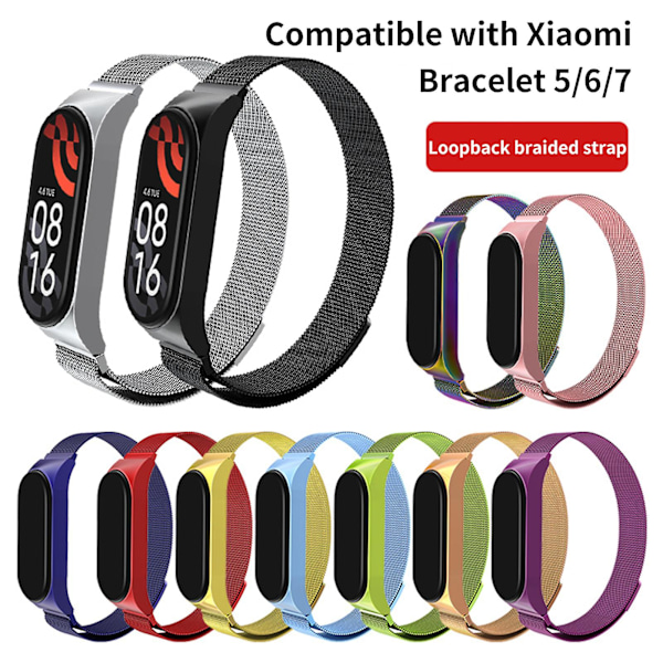 Svettebestandig, vanntett, utskiftbar, integrert, en-delt smartklokkestropp for Xiaomi Mi Band 5 6 7 [GGL] Sky Blue for Xiaomi Mi Band 6